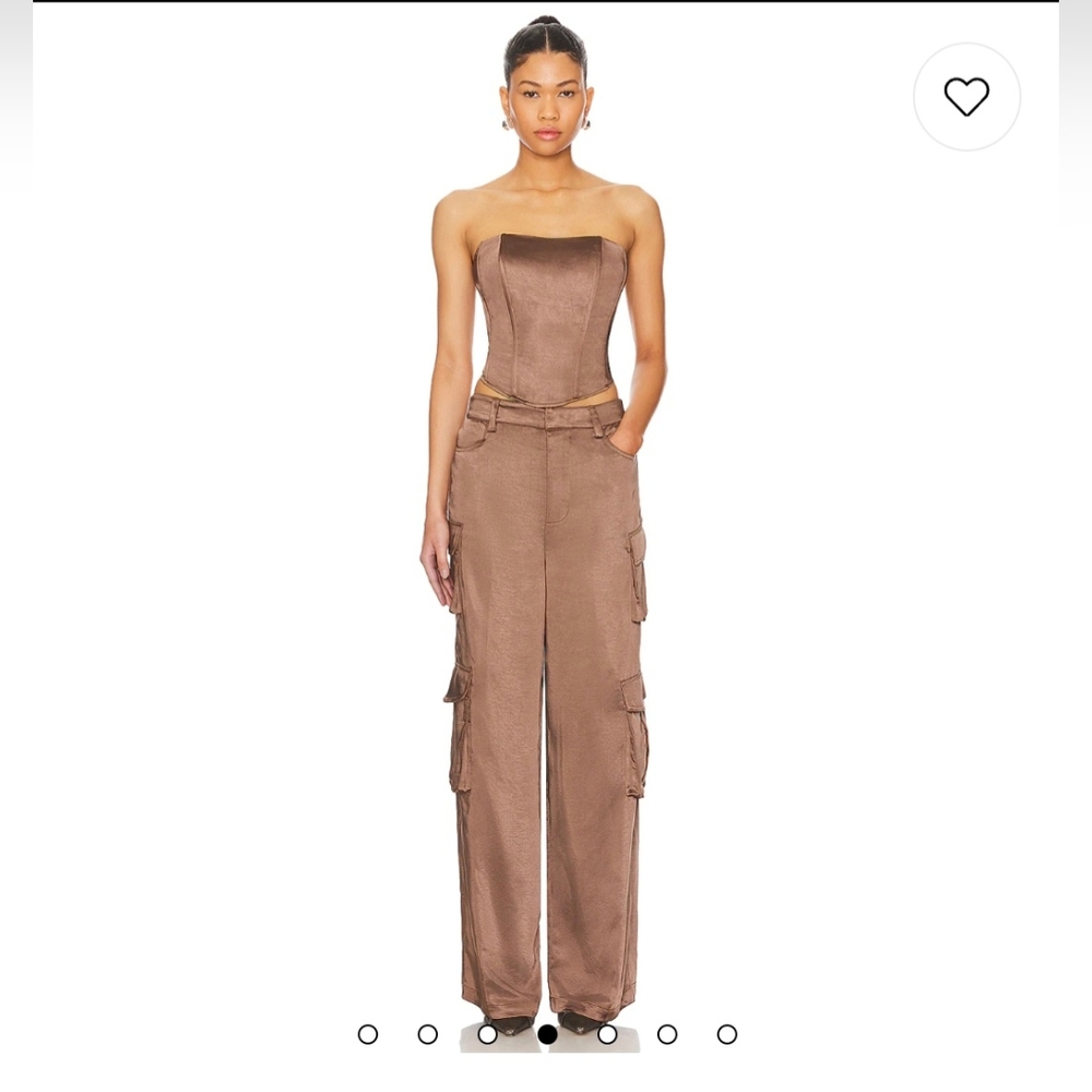 Favorite Daughter Brown Satin Cargo Set Sz.2
